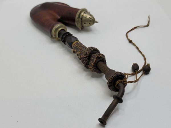 Antique German Ulmer Wooden Tobacco Smoking Pipe With Stem, Hallmark Silver [SOLD OUT] - Image 5