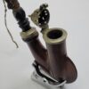 Antique German Ulmer Wooden Tobacco Smoking Pipe With Stem, Hallmark Silver [SOLD OUT] - Image 8