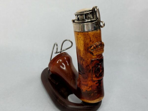 Beautifully Colored Meerschaum Tobacco Pipe Bowl, Rare, Silver Mount - Image 3
