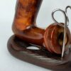 Beautifully Colored Meerschaum Tobacco Pipe Bowl, Rare, Silver Mount - Image 7