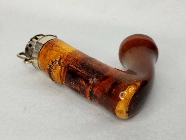 Beautifully Colored Meerschaum Tobacco Pipe Bowl, Rare, Silver Mount - Image 8