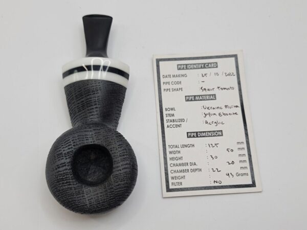 Bennie Joe Squat Tomato Tuxedo Morta Bog Oak Tobacco Smoking Pipe [SOLD OUT] - Image 18