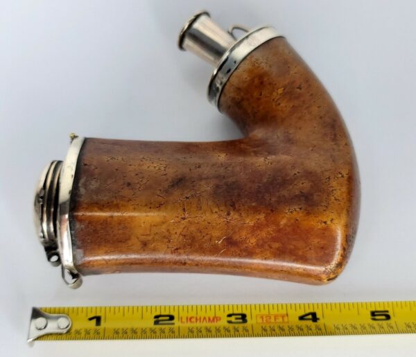 Early 1800s Antique Meerschaum Tobacco Pipe Bowl, Double Mounted Silver Kalmasch [SOLD OUT] - Image 11