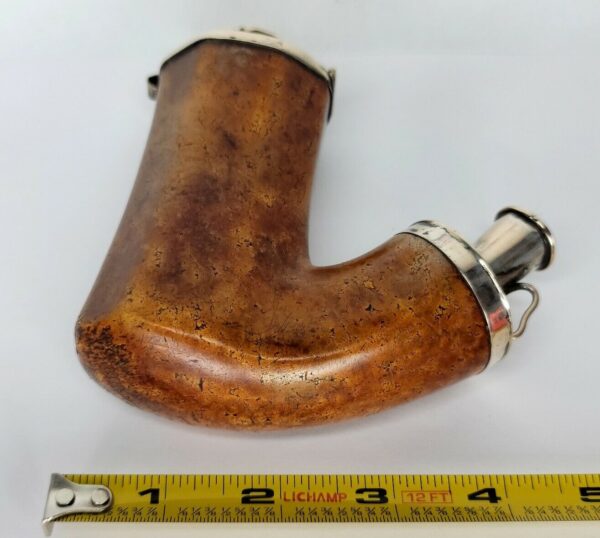 Early 1800s Antique Meerschaum Tobacco Pipe Bowl, Double Mounted Silver Kalmasch [SOLD OUT] - Image 12