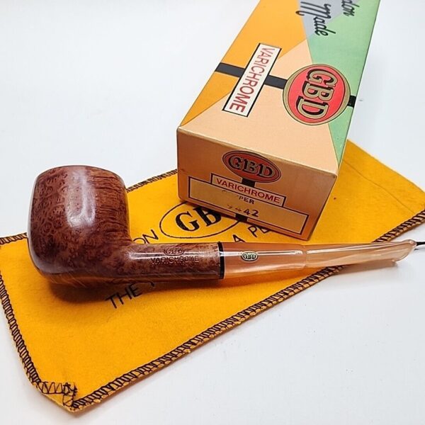 GBD Varichrome 9442 Smooth Pot Briar Tobacco Pipe, Unsmoked, Box [SOLD OUT] - Image 10