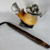Large 1800s Ornate Antique Belgium Meerschaum Tobacco Pipe, w/ Cherry Wood Stem [SOLD OUT] - Image 6