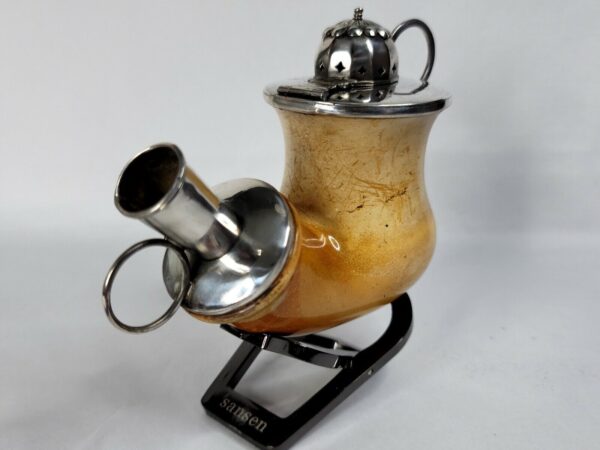 Large 1800s Ornate Antique Belgium Meerschaum Tobacco Pipe, w/ Cherry Wood Stem [SOLD OUT] - Image 7