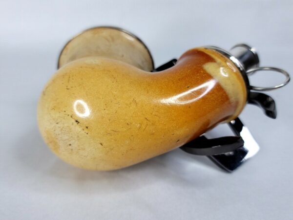 Large 1800s Ornate Antique Belgium Meerschaum Tobacco Pipe, w/ Cherry Wood Stem [SOLD OUT] - Image 9