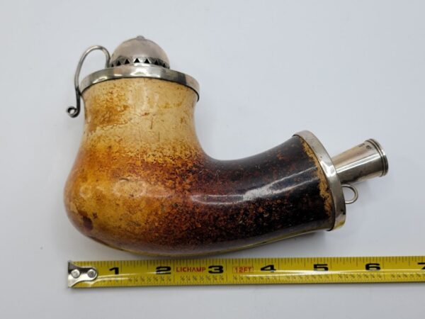 Large Antique Belgian Kalmasch Block Meerschaum Tobacco Pipe, Sterling Silver [SOLD OUT] - Image 11