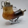 Large Antique Belgian Kalmasch Block Meerschaum Tobacco Pipe, Sterling Silver [SOLD OUT]