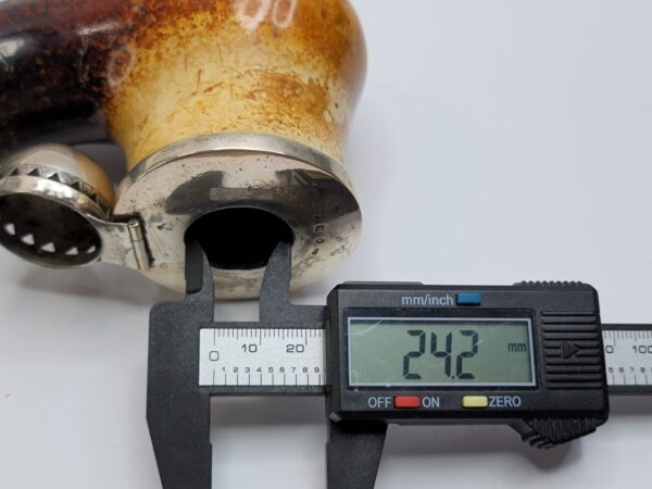 Large Antique Belgian Kalmasch Block Meerschaum Tobacco Pipe, Sterling Silver [SOLD OUT] - Image 13