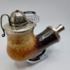 Large Antique Belgian Kalmasch Block Meerschaum Tobacco Pipe, Sterling Silver [SOLD OUT] - Image 3