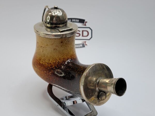 Large Antique Belgian Kalmasch Block Meerschaum Tobacco Pipe, Sterling Silver [SOLD OUT] - Image 4