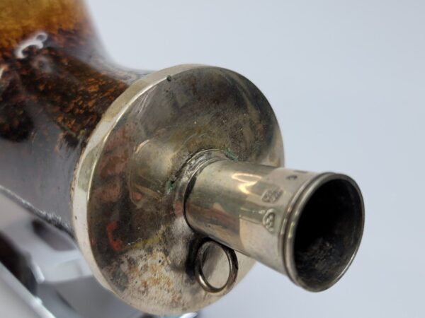 Large Antique Belgian Kalmasch Block Meerschaum Tobacco Pipe, Sterling Silver [SOLD OUT] - Image 5
