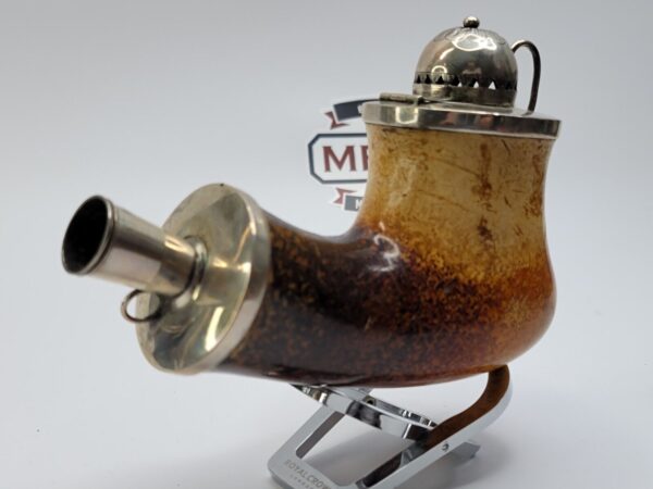 Large Antique Belgian Kalmasch Block Meerschaum Tobacco Pipe, Sterling Silver [SOLD OUT] - Image 10