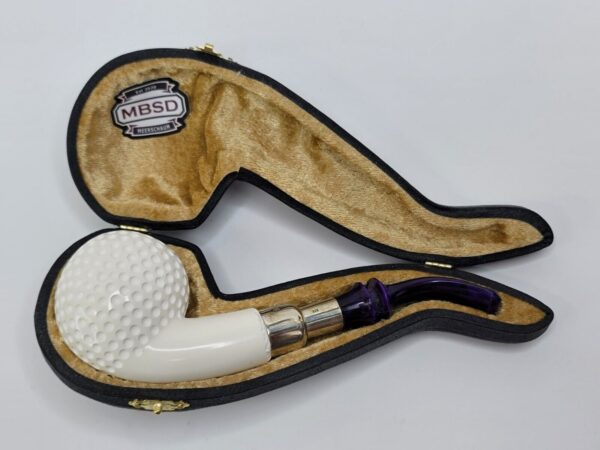 Large MBSD Meerschaum Block Meerschaum Golf Ball Spigot Tobacco Pipe, Case [SOLD OUT] - Image 3
