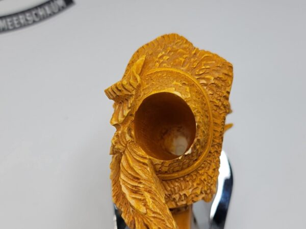 Large Sadik Yanik Block Meerschaum  Churchwarden Tobacco Smoking Pipe, Handmade [SOLD OUT] - Image 11
