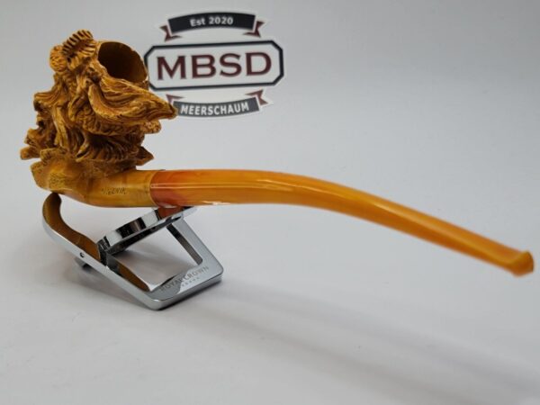 Large Sadik Yanik Block Meerschaum  Churchwarden Tobacco Smoking Pipe, Handmade [SOLD OUT] - Image 13