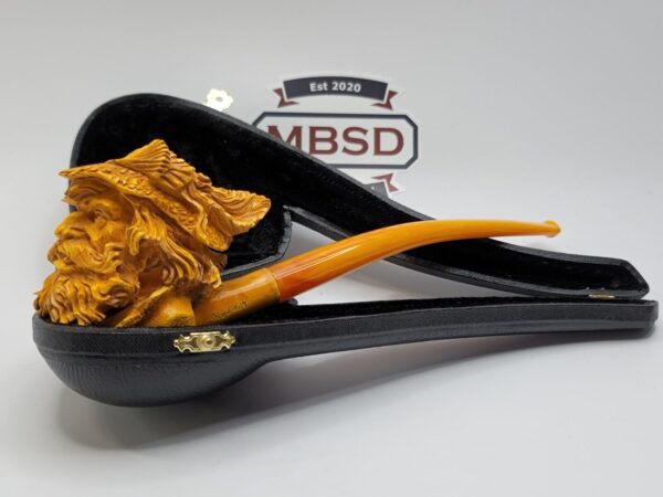 Large Sadik Yanik Block Meerschaum  Churchwarden Tobacco Smoking Pipe, Handmade [SOLD OUT]