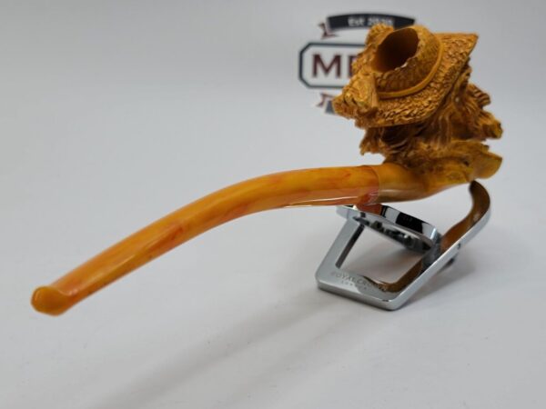 Large Sadik Yanik Block Meerschaum  Churchwarden Tobacco Smoking Pipe, Handmade [SOLD OUT] - Image 10