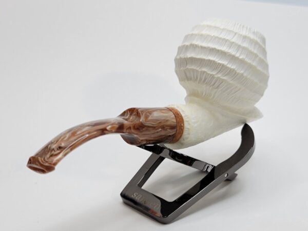MBSD Meerschaum Deluxe Rusticated Block Meerschaum Tobacco Pipe, 9mm Filter [SOLD OUT] - Image 11