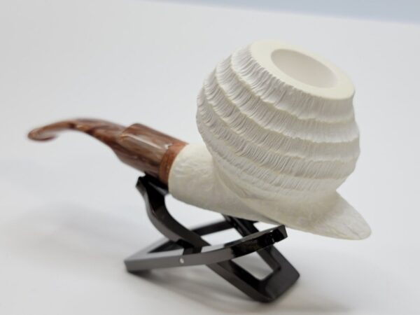 MBSD Meerschaum Deluxe Rusticated Block Meerschaum Tobacco Pipe, 9mm Filter [SOLD OUT] - Image 12
