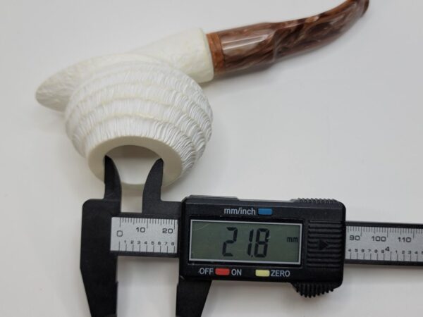MBSD Meerschaum Deluxe Rusticated Block Meerschaum Tobacco Pipe, 9mm Filter [SOLD OUT] - Image 14