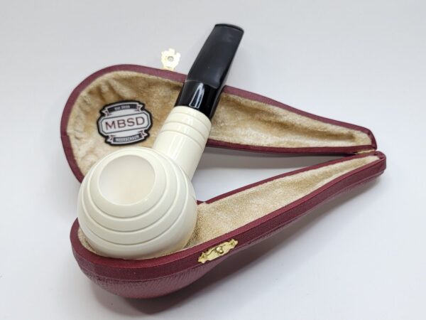 MBSD Meerschaum Deluxe Straight Ball Block Meerschaum Tobacco Pipe, 9mm [SOLD OUT] - Image 5
