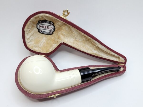 MBSD Meerschaum Deluxe Straight Ball Block Meerschaum Tobacco Pipe, 9mm [SOLD OUT] - Image 6
