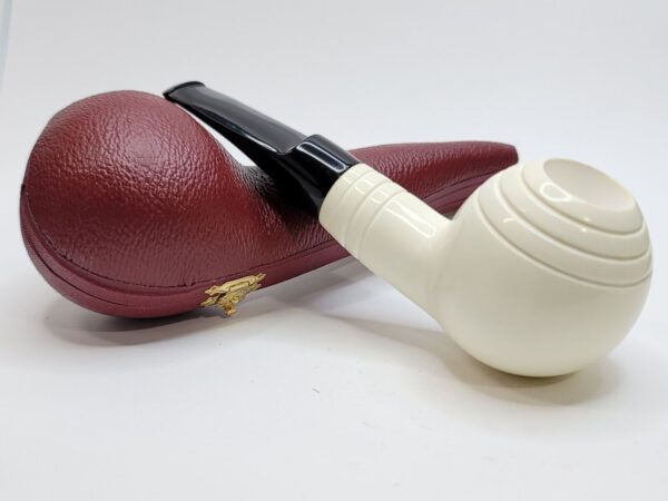 MBSD Meerschaum Deluxe Straight Ball Block Meerschaum Tobacco Pipe, 9mm [SOLD OUT] - Image 7