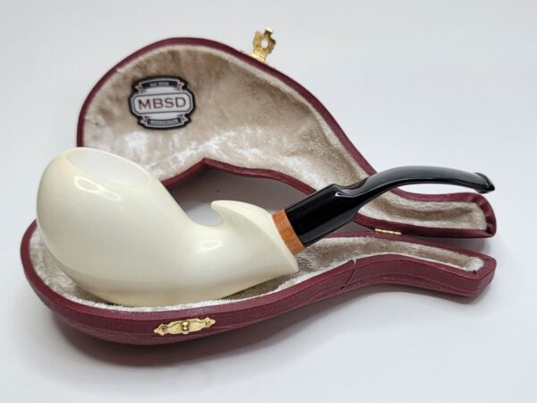 MBSD Meerschaum Freehand Block Meerschaum Tobacco Pipe, 9mm, Fitted Case [SOLD OUT] - Image 4