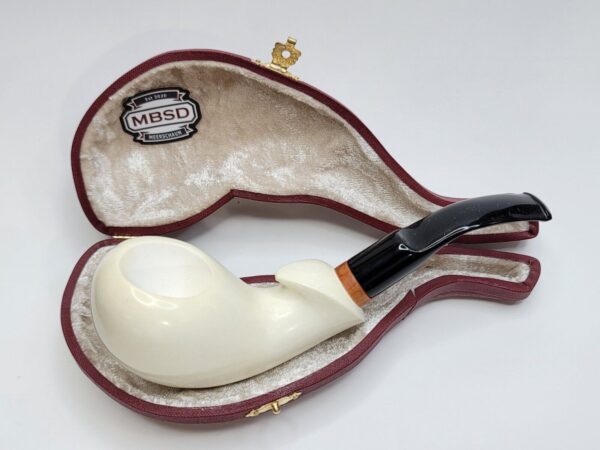 MBSD Meerschaum Freehand Block Meerschaum Tobacco Pipe, 9mm, Fitted Case [SOLD OUT] - Image 5