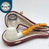MBSD Meerschaum Lattice Bent Egg Block Meerschaum Tobacco Smoking Pipe, Fitted [SOLD OUT]