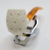 MBSD Meerschaum Lattice Bent Egg Block Meerschaum Tobacco Smoking Pipe, Fitted [SOLD OUT] - Image 13