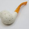 MBSD Meerschaum Lattice Bent Egg Block Meerschaum Tobacco Smoking Pipe, Fitted [SOLD OUT] - Image 14