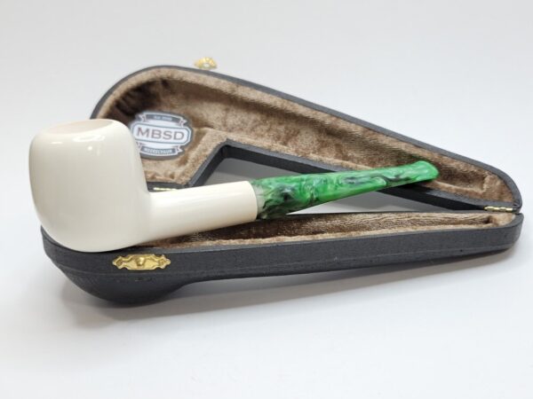 MBSD Meerschaum St Patrick's Day Block Meerschaum Tobacco Pipe, Fitted Case [SOLD OUT] - Image 5