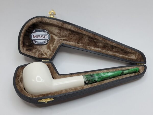 MBSD Meerschaum St Patrick's Day Block Meerschaum Tobacco Pipe, Fitted Case [SOLD OUT] - Image 6