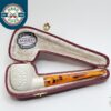 MBSD Meerschaum Straight Billiard Block Meerschaum Tobacco Smoking Pipe, Fitted [SOLD OUT]