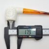 MBSD Meerschaum Straight Billiard Block Meerschaum Tobacco Smoking Pipe, Fitted [SOLD OUT] - Image 14