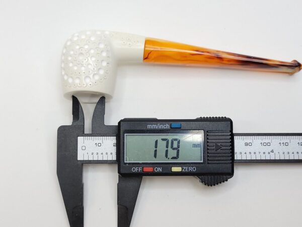 MBSD Meerschaum Straight Billiard Block Meerschaum Tobacco Smoking Pipe, Fitted [SOLD OUT] - Image 14