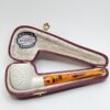 MBSD Meerschaum Straight Billiard Block Meerschaum Tobacco Smoking Pipe, Fitted [SOLD OUT] - Image 3
