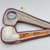 MBSD Meerschaum Straight Billiard Block Meerschaum Tobacco Smoking Pipe, Fitted [SOLD OUT] - Image 5