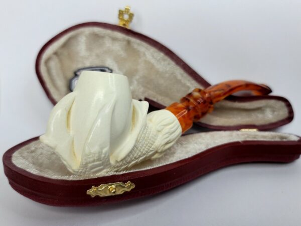 Nice Block Meerschaum Tobacco Pipe Of Claw Holding Egg, Fitted Case [SOLD OUT] - Image 5