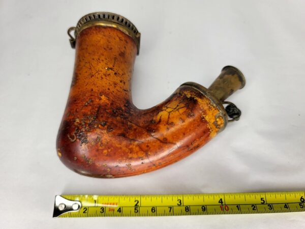 Ornate Antique 19th Century Block Meerschaum Tobacco Pipe Bowl, Brass Victorian [SOLD OUT] - Image 11