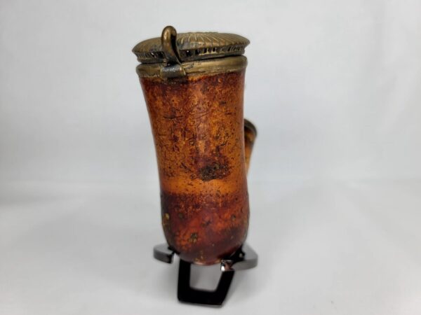 Ornate Antique 19th Century Block Meerschaum Tobacco Pipe Bowl, Brass Victorian [SOLD OUT] - Image 4