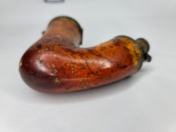 Ornate Antique 19th Century Block Meerschaum Tobacco Pipe Bowl, Brass Victorian [SOLD OUT] - Image 9