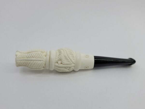 Ornate Hand Carved Block Meerschaum 4" Long [SOLD OUT] - Image 5