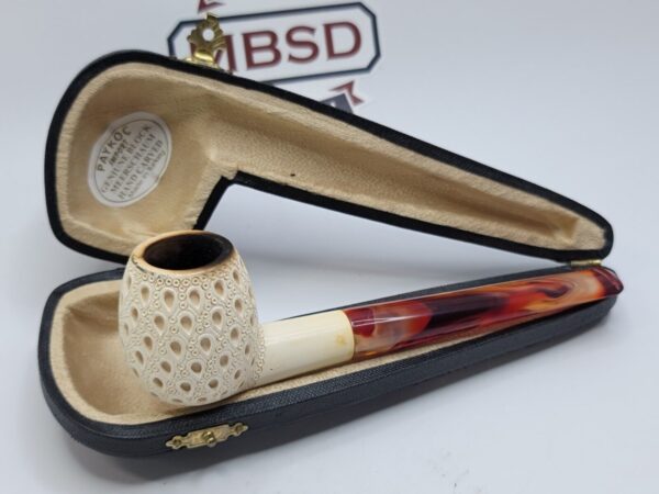 Paykoc Block Meerschaum Estate Tobacco Smoking Pipe, Fitted Case, Apple [SOLD OUT] - Image 3