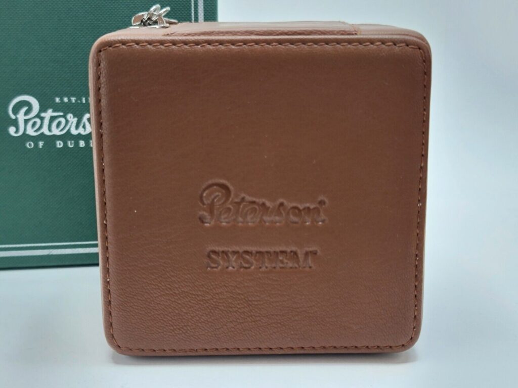 Peterson Grafton System Tobacco Pipe Travel Case, Leather Pipe Box, New