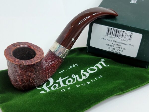 Peterson Irish Harp Sandblasted 05 Fishtail Calabash Bell Briar Tobacco Pipe [SOLD OUT] - Image 3